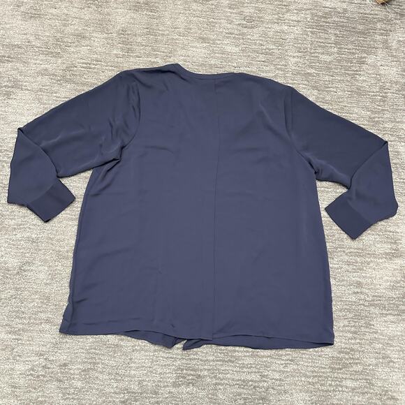 J Jill Wearever Collection Shirt Womens 2X Blue Blouse Capsule Career Plus Size - Picture 6 of 9